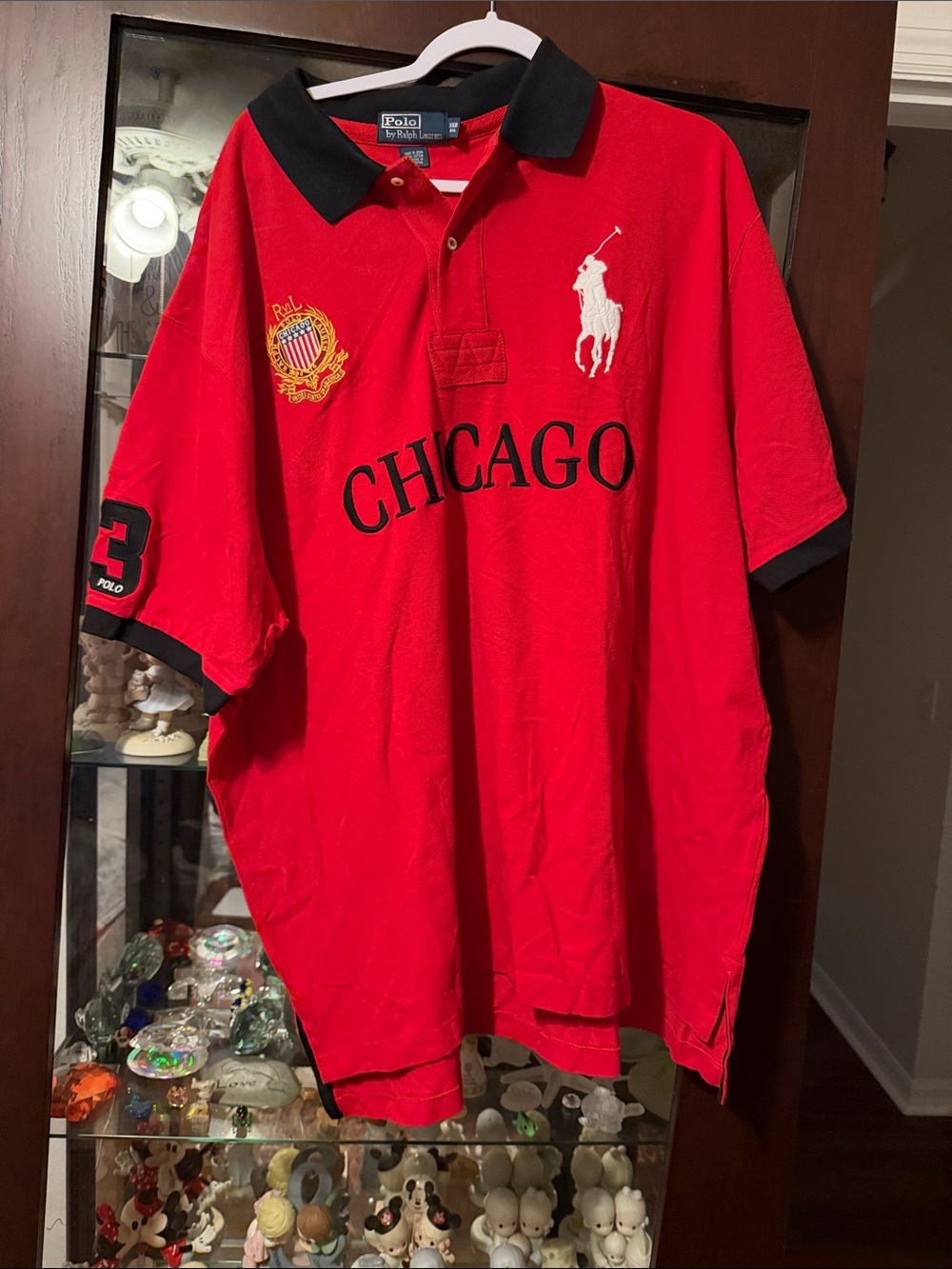 Polo by Ralph Lauren Red & Black Chicago Crest Polo Shirt